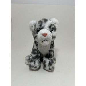 WWF World Wide Fund Snow Leopard Cub Plush Stuffed Animal Grey White Spotted 88
